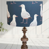 ijustlovethatfabric Seagull Lampshade navy blue
